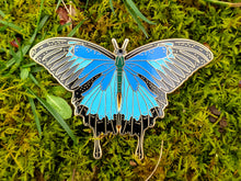 Load image into Gallery viewer, Blue Emperor Butterfly Enamel Pin

