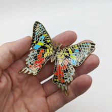 Load image into Gallery viewer, Madagascan Sunset Moth Enamel Pin
