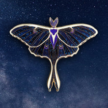 Load image into Gallery viewer, &quot;Midnight&quot; Luna Moth (LE30) Enamel Pin
