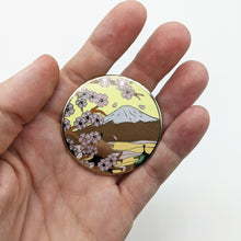 Load image into Gallery viewer, Mt. Fuji &amp; Sakura Blossoms (Day) Enamel Pin
