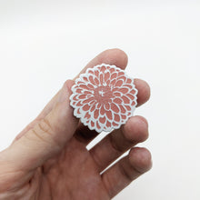 Load image into Gallery viewer, White Dahlia Enamel Pin
