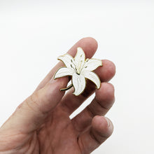 Load image into Gallery viewer, White Lily Enamel Pin
